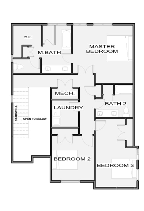 Essex Floor plan, level 2, by Next Level Homes