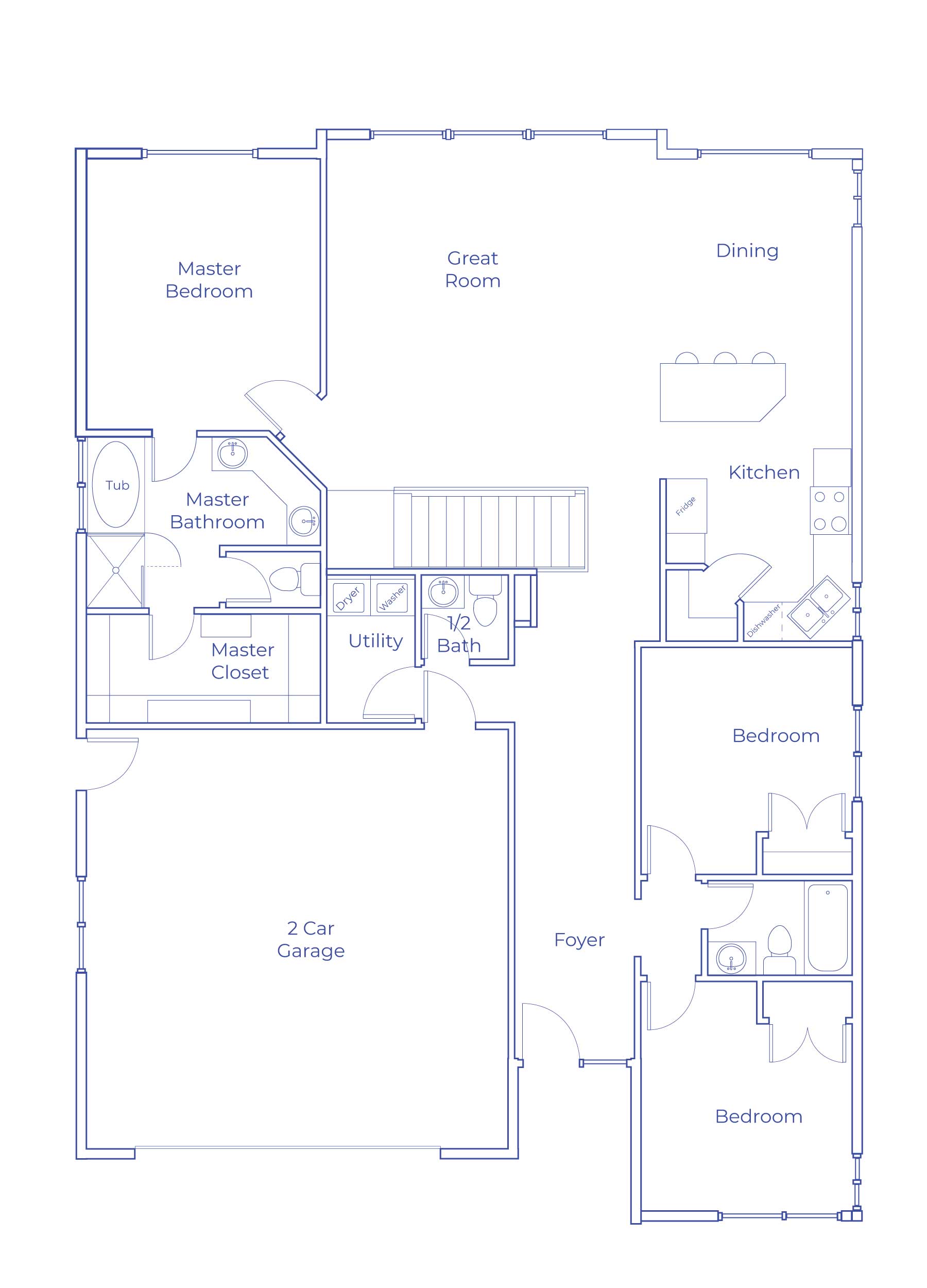Meadows 1 Floor Plan - Main Level